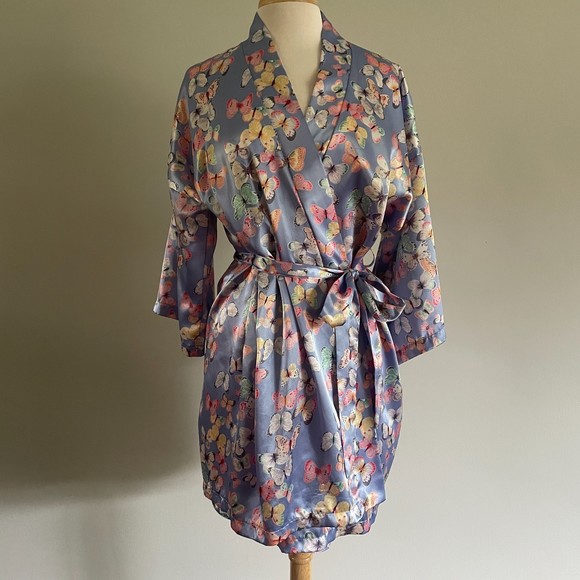 3pc Vintage Amelia’s Butterfly Robe + Slip SET - Picture 7 of 12
